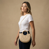 Bolso Cruzado de Ratán Tejido