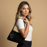 Bolso de Hombro de Ante para Mujeres Mini Bolso de Mano
