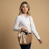Bolso Cruzado de Ratán Tejido