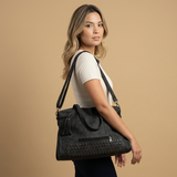 Bolso Tote para Mujeres - Gran Bolso de Trabajo de Ante con Studs