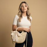 Bolso Cruzado de Ratán Tejido