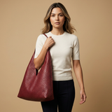 Bolsa Tote Tejida Silueta Retro