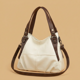 Bolso de Hombro con Costuras en Contraste