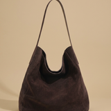 Bolso Hobo con Acabado de Ante