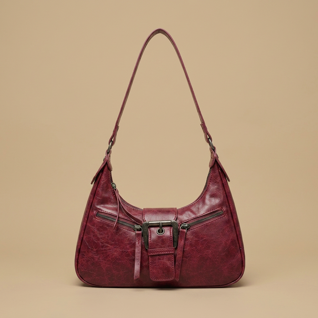 Bolso de Hombro con Detalle de Hebilla