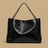 Bolso Tote Acogedor con Acabado Brillante
