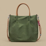 Bolso Tote con Patrón de Cuadros