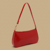 Bolso de Hombro con Textura de Cocodrilo