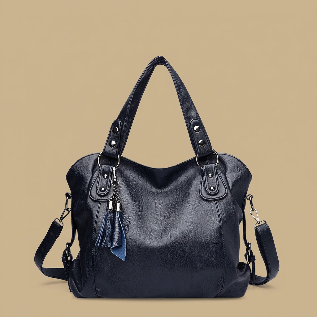 Bolso Tote para Mujeres con Cuero Tachonado y Borlas