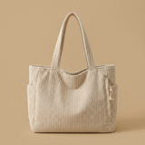 Bolsa Tote con Textura de Pana