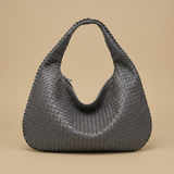 Bolso Hobo para Mujeres - Bolso Grande de Cuero Trenzado
