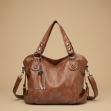 Bolso Tote para Mujeres con Cuero Tachonado y Borlas
