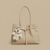 Bolso Tote con Colgante de Oso de Peluche