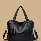 Bolso Tote para Mujeres con Cuero Tachonado y Borlas