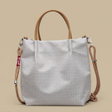 Bolso Tote con Patrón de Cuadros