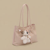 Bolso Tote con Colgante de Oso de Peluche