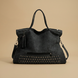 Bolso Tote para Mujeres - Gran Bolso de Trabajo de Ante con Studs
