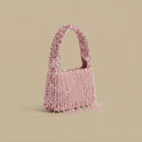 Bolso de Hombro con Flecos de Cuentas