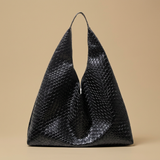 Bolsa Tote Tejida Silueta Retro
