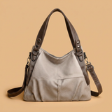 Bolso de Hombro con Costuras en Contraste
