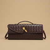 Bolso de Mano Cruzado de Cuero Trenzado
