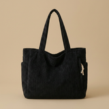 Bolsa Tote con Textura de Pana