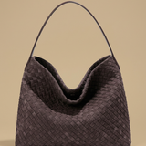 Bolso Hobo de Textura de Ante Tejido