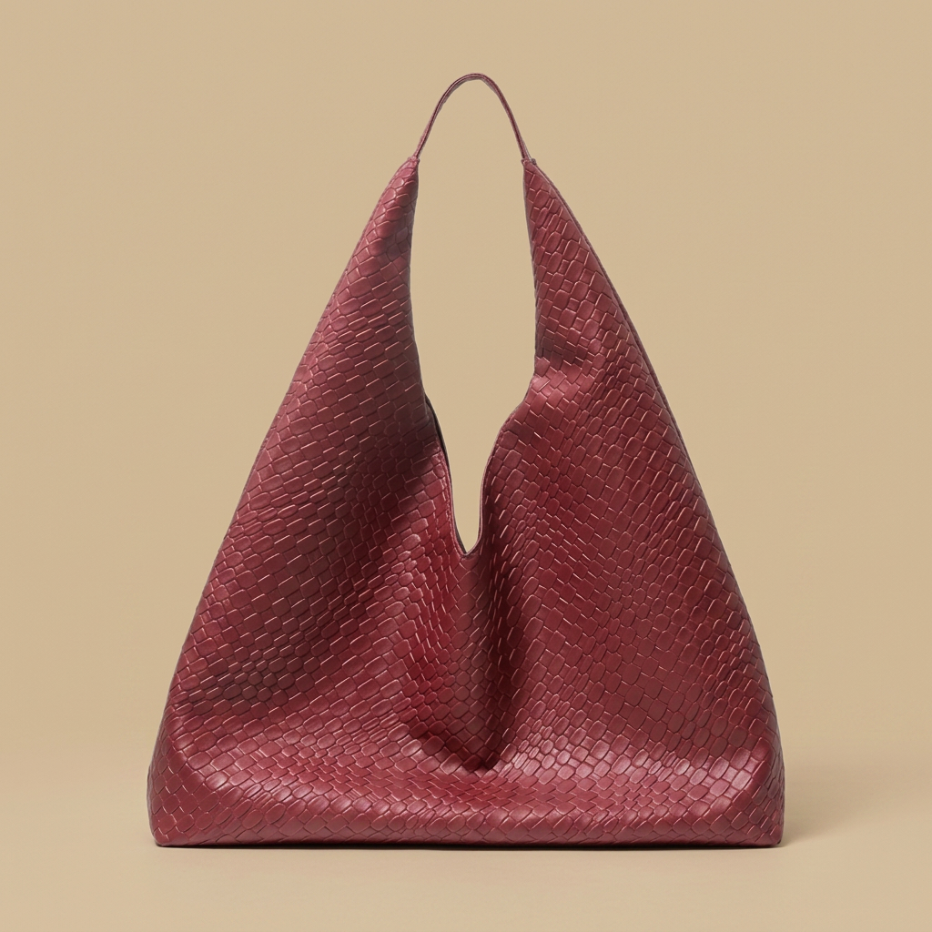 Bolsa Tote Tejida Silueta Retro