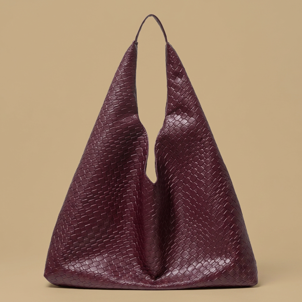 Bolsa Tote Tejida Silueta Retro