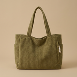 Bolsa Tote con Textura de Pana