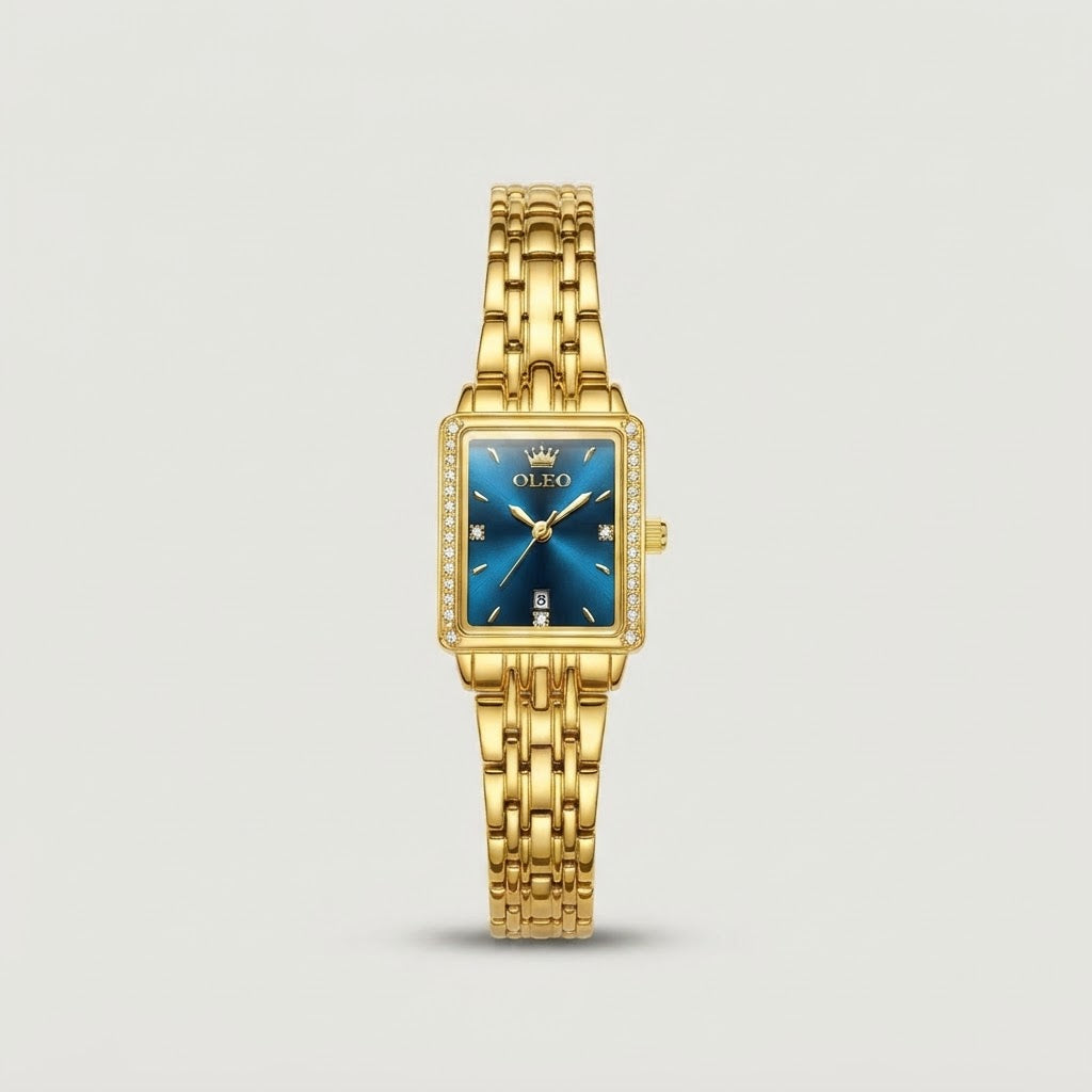 Reloj Metálico Rectangular de Pulsera