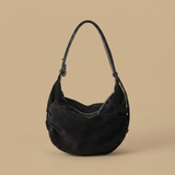 Bolso Hobo con Textura de Ante