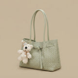 Bolso Tote con Colgante de Oso de Peluche
