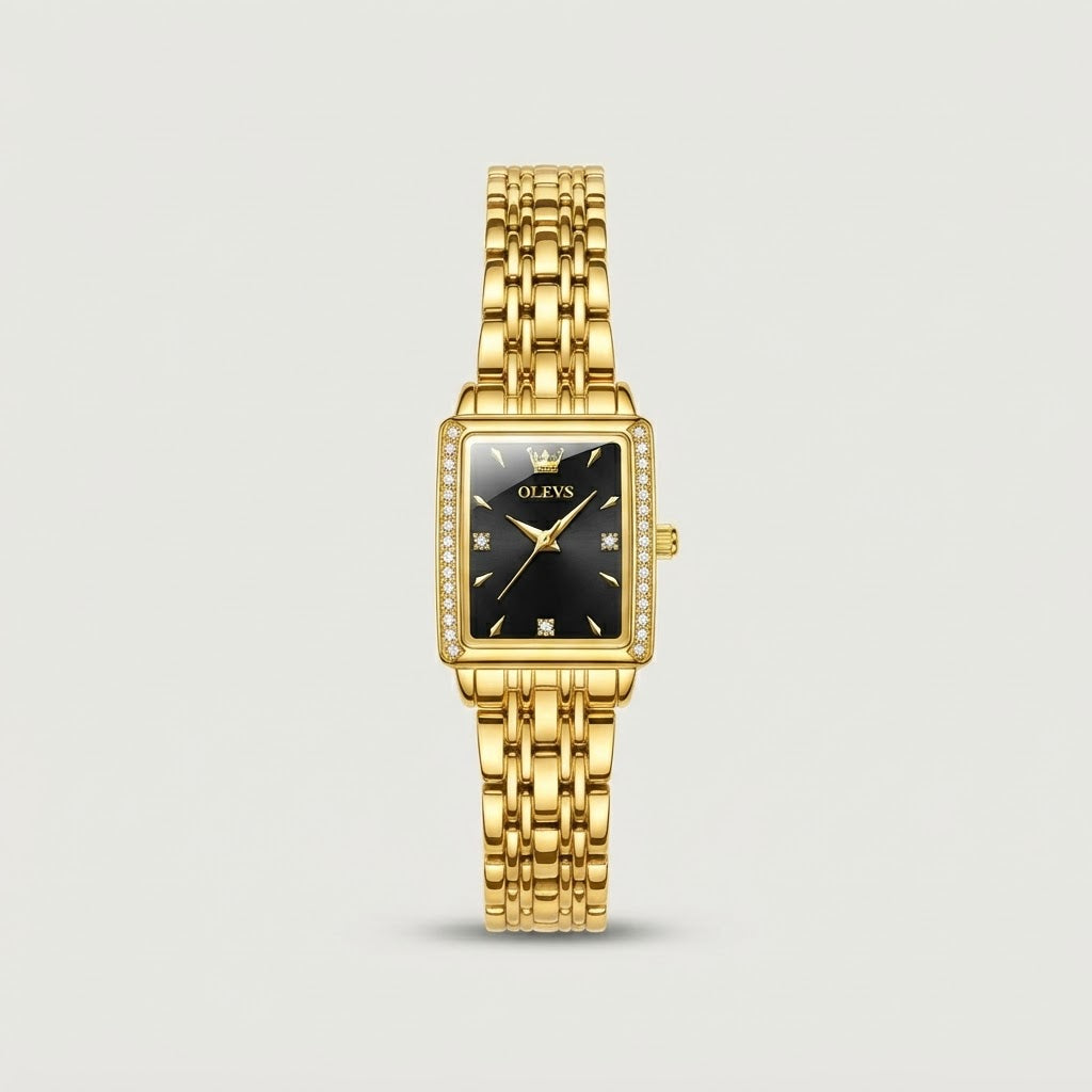 Reloj Metálico Rectangular de Pulsera
