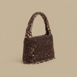 Bolso de Hombro con Flecos de Cuentas