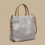 Bolso Tote con Patrón de Cuadros
