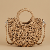 Bolso Cruzado de Ratán Tejido