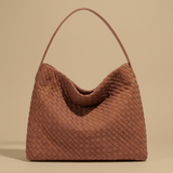 Bolso Hobo de Textura de Ante Tejido