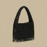 Bolso de Hombro con Flecos de Cuentas