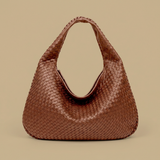 Bolso Hobo para Mujeres - Bolso Grande de Cuero Trenzado