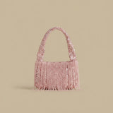Bolso de Hombro con Flecos de Cuentas