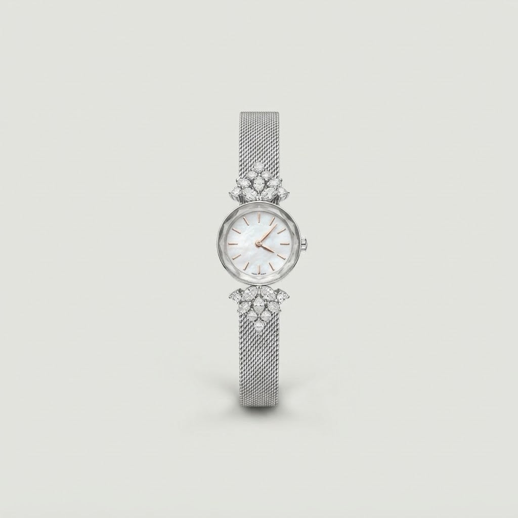 Reloj de Malla con Cristales