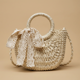 Bolso Cruzado de Ratán Tejido