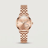 Reloj acero inoxidable corazón brillante