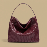 Bolso Hobo de Textura de Ante Tejido