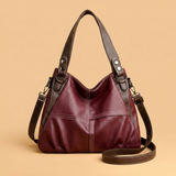 Bolso de Hombro con Costuras en Contraste