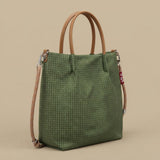 Bolso Tote con Patrón de Cuadros