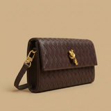 Bolso de Mano Cruzado de Cuero Trenzado