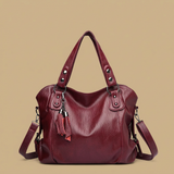 Bolso Tote para Mujeres con Cuero Tachonado y Borlas