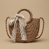 Bolso Cruzado de Ratán Tejido